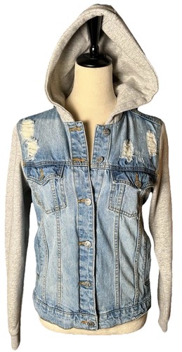 Giacca denim felpa maniche