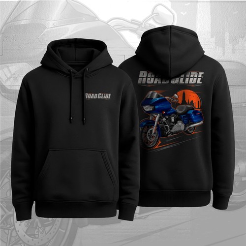 Felpa con cappuccio moto