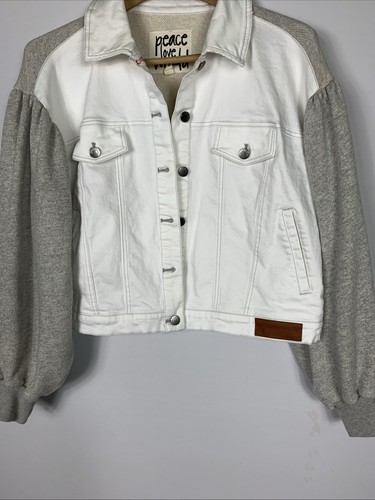Giacca denim peace love - denim,