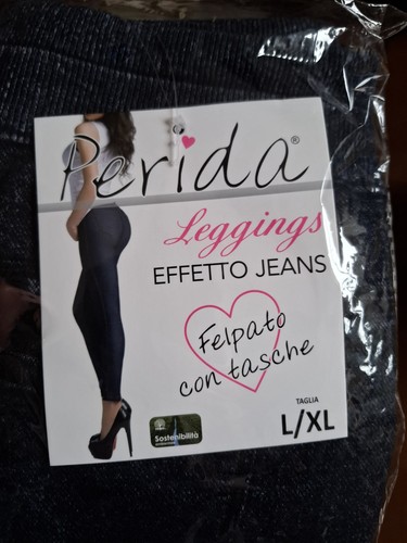 Leggings effetto jeans - , felpato
