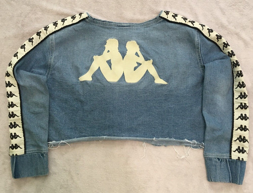 Felpa donna kappa blu - donna, denim