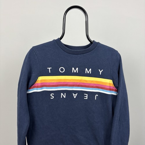 Felpa donna tommy jeans blu - felpa,