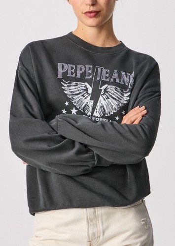 Felpa donna pepe jeans logo - felpa,