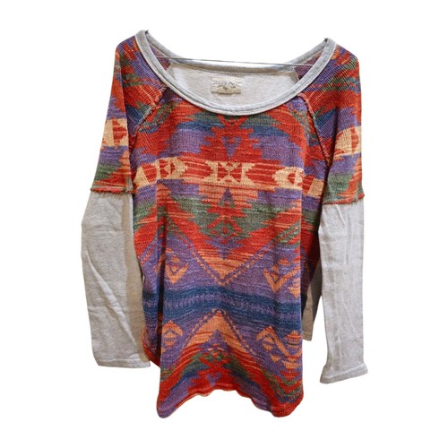 Felpa tribale azteca denim - tribale,