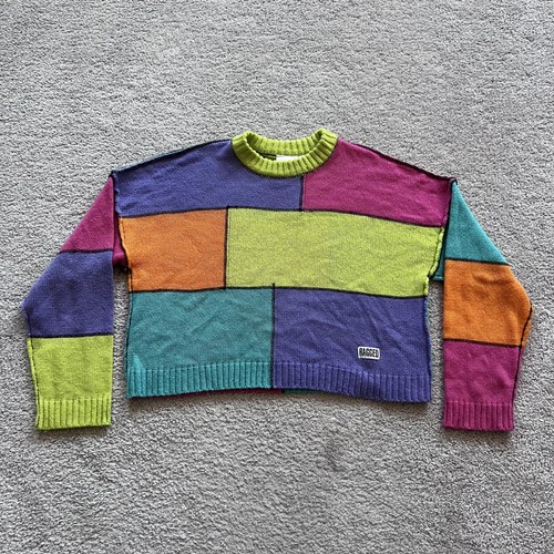 Maglione maglia patchwork
